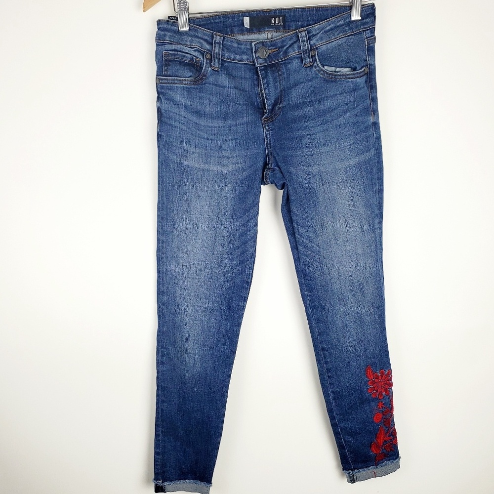 Kut From The Kloth Women Blue Embroidered
